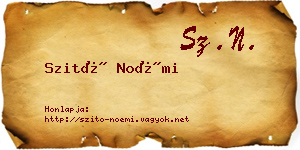 Szitó Noémi névjegykártya